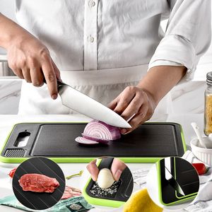 Dubbelzijdige snijbeenfunctie Keuken Keuken Knijren Cutting Board met messlijper