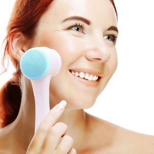 Brosse de nettoyage des pores du visage en Silicone Double face, Portable, Massage par Vibration 3D, lavage du visage, épurateur de peau, élimination des peaux noires