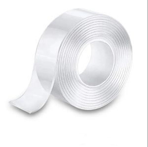 Característica de cinta de doble cara Adhesivo reutilizable impermeable Pegatinas de pegamento transparente Traje para la decoración del baño del hogar 1/2/3/5 metros de alto LL