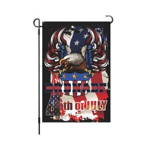 Dubbelzijdig 4 juli patriottische tuinvlag VS Amerika Welkom Huis Tuinvlaggen Buiten Binnen Vakantiebanner Gedenkteken Onafhankelijkheidsdag Decoraties 12x18inch