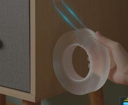 Dubbelzijdig plakband Waterdichte nano-tape Herbruikbare muurstickers Non Trace transparante tape voor keukenbadkamer
