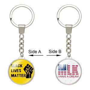 Dubbelzijdig Black Lives Matter Sleutelhangers Brieven Sleutelhangers Pendant Bag Charms Sleutelhangers Accessoires Mode-sieraden Auto Sleutelhanger Ringen Houder