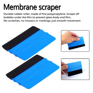 Doble cara Car Felt Squeegee Película de vinilo Wrap Blue Scraper Herramientas Etiqueta engomada del coche Herramientas Auto Modificación Accesorios de estilo Rojo Azul HHA120