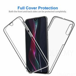 Caso transparente de doble cara para Huawei Honor 9c 8x 8a 10i 20s 10 Lite Mate 20 Pro 9x Premium Nova 7i 5t Back Sport