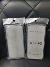 Dubbelzijdige heldere zachte TPU -gevallen voor Samsung S22 Ultra Plus A13 4G Galaxy A33 A53 A73 5G 360 graden Volledige lichaamsdekking Dual 2in1 Crystal Transparant Mobile Cover Skin