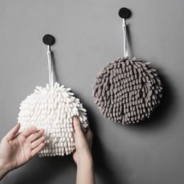 Dubbelzijdige opknoping keuken badkamer handdoeken snel droge absorberende microvezel hand bal handdoek chenille HH22-81