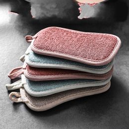 Dubbelzijdige keuken Magic Cleaning Sponge Scrubber Sponzen Schotel Washanddoeken Schuren Pads Badkamer Borstel Wipe Pad 5501 Q2