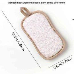 Dubbelzijdige keuken Magic Cleaning Sponge Scrubber Sponzen Schotel Washanddoeken Schuren Pads Badkamer Borstel Wipe Pad LLD12738