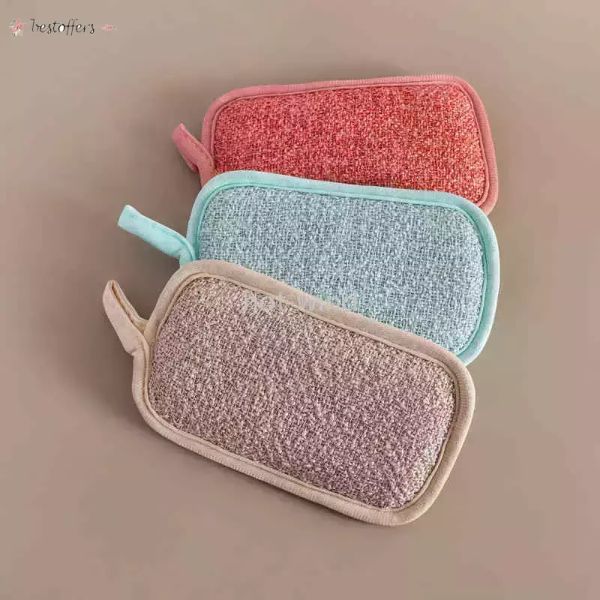 Double face cuisine magique nettoyage éponge épurateur éponges vaisselle serviettes à laver tampons à récurer salle de bain brosse essuyer tampon BDC21