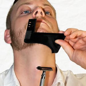 Plantilla de peine con forma de barba a hombres de dos lados Capacidad para el cabello plantilla de recortadora de barba