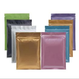 Dubbelzijdige multi-kleuren hersluitbare Ziplock Mylar Bag Voedselopslag Aluminium Foliefassen Plastic Pakpakken Container