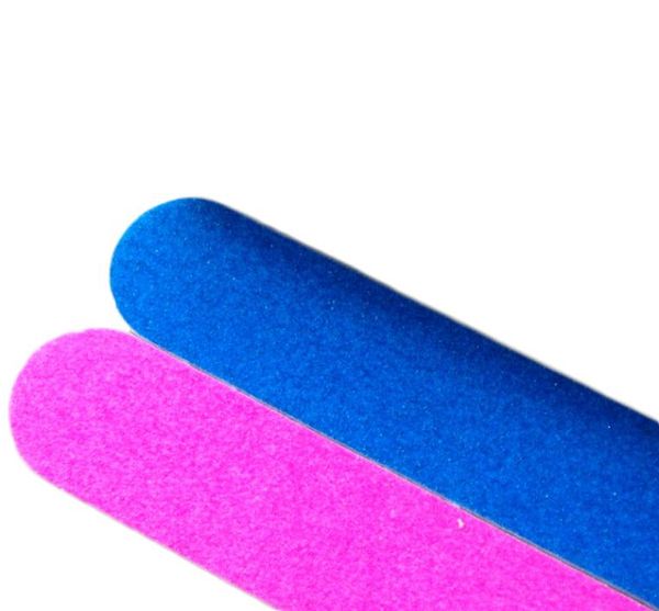 Limas de uñas de doble cara Juego de limas de uñas desechables Herramientas de manicura Raspador de pedicura 180 240 arena Mini Nail Art Travel Pink Blue ask