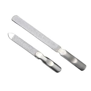 Fichiers à ongles à double face outils de manucure en acier inoxydable Tourneaux de doigt Professionnel Clippers de ongles Set Grooming Hand Care Care