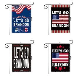 Laten we Go Brandon Flags 45 * 30cm Outdoor Garden Banner FJB Hand Vlag Polyester Feestartikelen