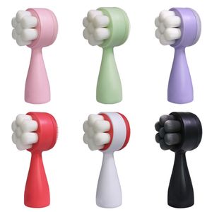 Brosse de nettoyage du visage en Silicone Double face, produit d'élimination des points noirs, nettoyant pour les pores, exfoliant, brosses de gommage pour le visage