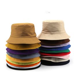 Gorro de doble cara, sombrero de pescador de Color sólido, sombrero de sol para hombres y mujeres, sombrero de pescador Reversible, gorro panamá de verano, Gorros de pesca para el sol