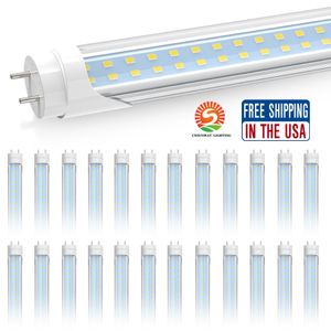 Double côtés T8 4ft tubes led 18W 22W 25W 28W tubes de lumières led T8 réguliers 192LEDs haute Lumens AC 110-240V CE UL