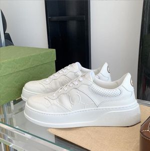 Dubbele Sneakers Presbyopie Biscuit Schoenen Mannen Embossing Leer Dikke Zolen Sneaker Luxe Tijger Wit Bruin Sport Trainers voor dames