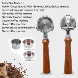 Dubbele tuit 51 mm koffie Portafilter met 1 2 4cups mand voor Homix Hibrrew H11 Oster Cecotec Phico Brayer BR1101 Coffee Machine 240326