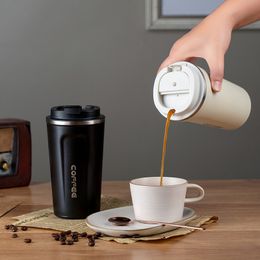 Double tasse thermos à café en acier inoxydable 500 ml tasse portable multi-usages tasse thermos de voyage de voiture étanche