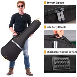 Mochila para guitarra con doble correa, bolsa para guitarra popular de Color sólido, bolsa para ukelele de 40 pulgadas de algodón grueso de 7mm