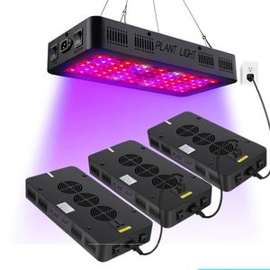 Luces de cultivo LED de interruptor doble 900W 600W Espectro completo con verduras y modelo Bloom para invernadero interior Tent275e