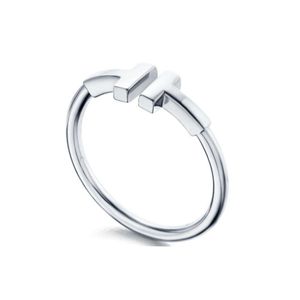 Bagues à double bande en forme de T ouvrant en argent sterling 925 avec diamant et perle, bague d'huître, mode classique pour femme, bijoux de luxe avec sac original pour cadeau