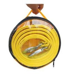 Corde de remorque de voiture Double épaisseur, avec corde de traction, tendeur de ceinture, corde serrée avec solide