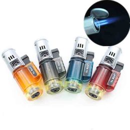 Torches Double Torches Triple Triple Jet Flame Torch Cigare Light Rechargeable Butane Butane Cigarette Not Gas pour fumer des outils de tuyaux