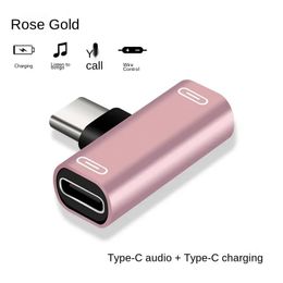 Double type C USB-C écouteur casque audio de charge du chargeur Adaptateur Splitter Convertisseur pour convertisseur adaptateur Xiaomi Huawei