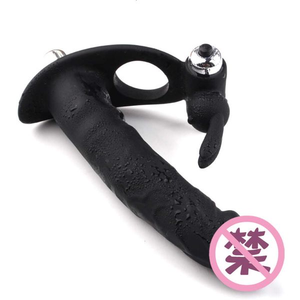 Correa de vagina de doble vibrador en el masajeador anillo de polla clítoris masturbación eréctil ed squirt estimulación adulto sexy para hombre