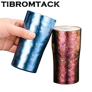 Vasos de titanio puro de doble pared de 300 ml/10 fl oz, taza de viaje ligera con aislamiento para bebidas frías y calientes, tazas duraderas para café, cerveza, agua y jugo