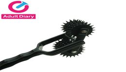 Dubbele Wartenberg Pinwheel Volwassen Erotische Speeltjes Voor Koppels Fetish NipplePenis Stimulator Roller Bdsm Flirt Tool Sex Producten Y19424899