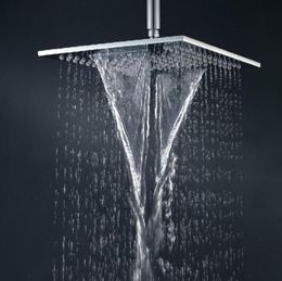 Double cascade de cascade avec double pluie et fonctions de cascade douche en laiton massif chrome 10 pouces ws25x256151709