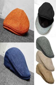 Men de style à double portage Bérets British Western Style Ivy Cap Classic Woman Coton vintage Coton et lin Beret BLM21124444928739