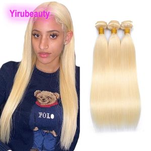 Double tofts Blonde 613 # Couleur 3 Packs Silky Straight Body Wave Indian Vierge Human Hair 10-32 pouces Yirubeauty Enlxu