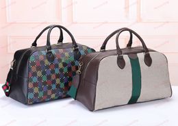 Emmertas met dubbele ritssluiting Luxe bagagetas Handtas met grote capaciteit Gestreepte schoudertas Designer Bagagepakket Accoutrement Bags