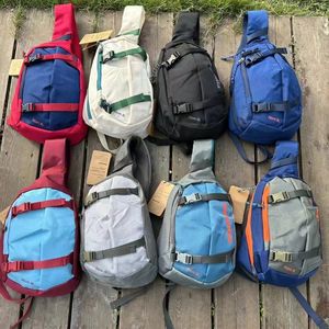 Dubbele zip borsttas vintage contrast kleuren taille pack outdoor sport schoudertassen