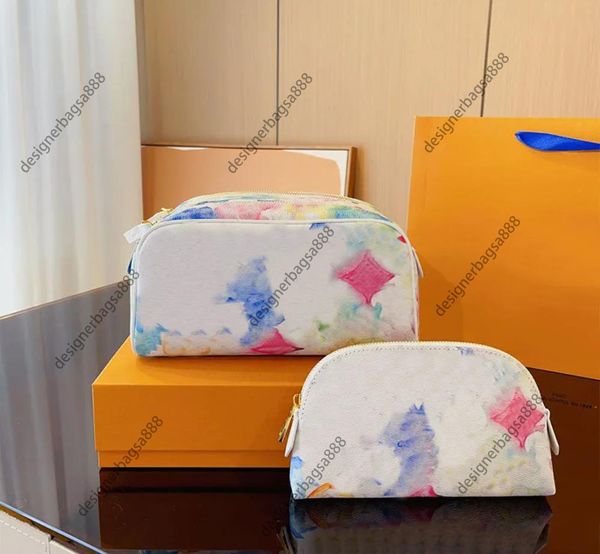 Diseñador de bolsas para el baño de viaje de doble cremallera para mujeres de lujo Lave