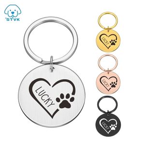 Étiquettes d'adresse de nom personnalisées double face Étiquettes de chien pour animaux de compagnie Accessoires de collier de chat Étiquettes d'identification pour animaux de compagnie Colliers Étiquette de chat en acier inoxydable 220610