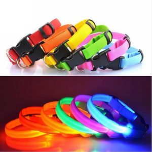 Doubleside Exposure légèrement LED Nylon Collier pour animaux de compagnie Nuit LED Sécurité Couleur Collier pour chien et laisse Cool et sécurité pour votre animal de compagnie