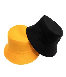 Chapeaux de jeu portables double face Chapeau de seau Chapeau de pêcheur en toile Casual Couleur de mode simple pour hommes et femmes Bassin à bord avare Ca6322067
