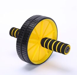 Double wheeled bijgewerkte AB Abdominale perswielrollers Crossfit -oefenapparatuur voor bodybuilding Fitness voor Home Gym Y1892612813042