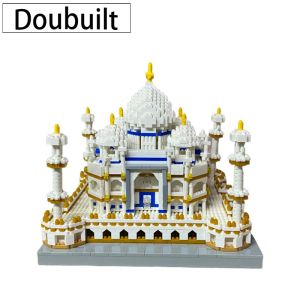 Blocs de construction doublés de renommée mondiale Blocs Blocs Série Taj Mahal DIY Assemblé Toys Office Collectibles Friends Gift