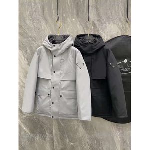 Doudoune pranda veste hommes nouvelle imperméable coupe-vent pra veste classique à capuche Trench manteau en option bicolore