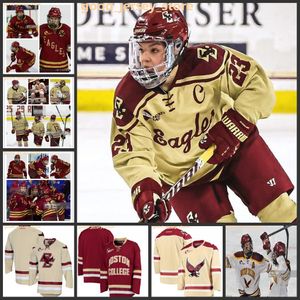 Doug Brown David Emma Boston College Jersey Craig Janney Brian Leetch Cam Atkinson Johnny Gaudreau Op maat gestikte heren jeugd Boston College Eagles hockeytruien