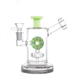 Donut Ontwerp Waterpijpen Glazen Bong Birdcage Perc Water Pijpen Sigaret Accessoires Dab Rig met 14mm Joint Roken stuk Groothandelsprijs