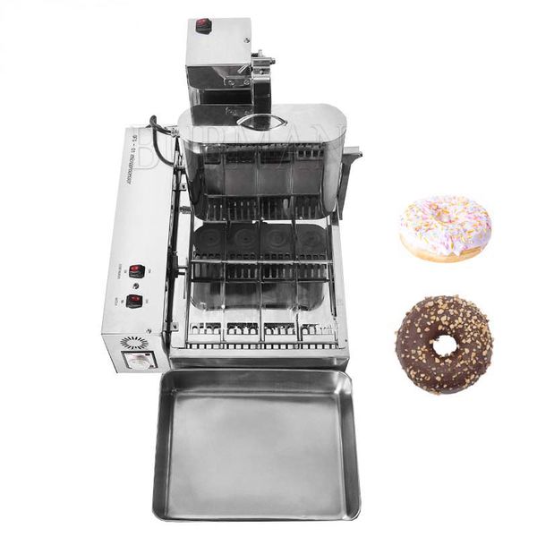 Donuts 2000w Contrôle informatique Chauffage électrique commercial 4 lignes Auto Donut Maker Machine Auto Flip
