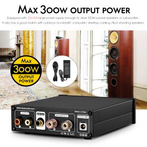 Douk Audio G2 Pro Hi-Fi 300W Subwoofer Amplifier Mono Channel Amp Audio Home Audio Gane Gane para altavoz de cine en casa