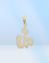 Dout CZ Allah pendentif collier 5A zircon cubique hip hop glace femmes 9261237